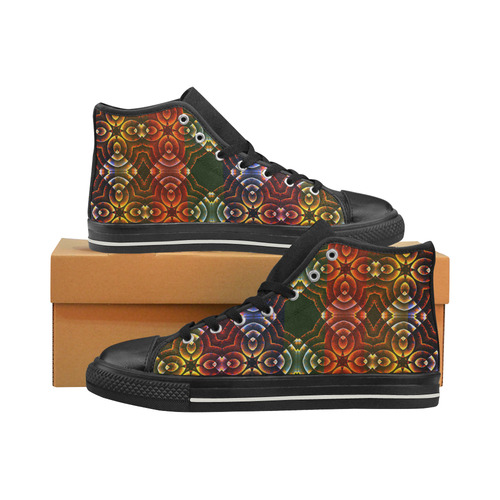 Batik Maharani #3 - Jera Nour Women's Classic High Top Canvas Shoes (Model 017)