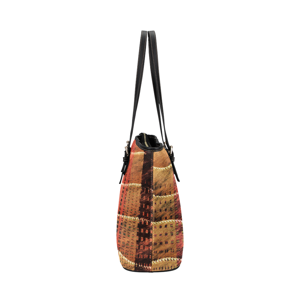 Batik Maharani #6 - Jera Nour Leather Tote Bag/Small (Model 1651)