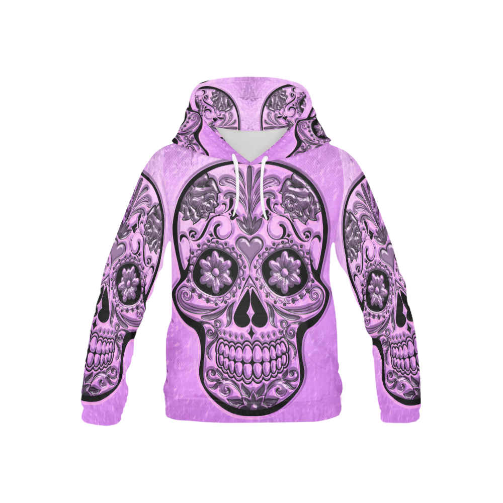 Skull20170489_by_JAMColors All Over Print Hoodie for Kid (USA Size) (Model H13)