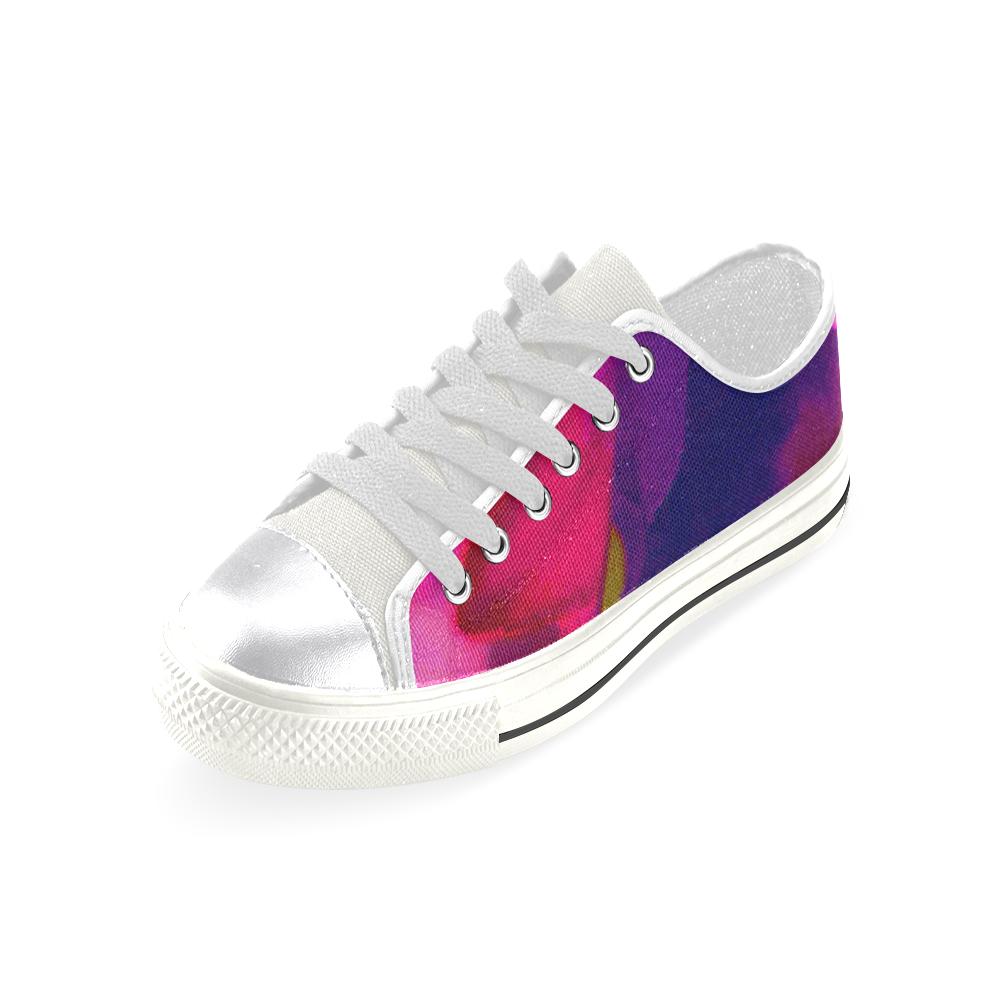 Hot Neon Flower Women's Classic Canvas Shoes (Model 018)