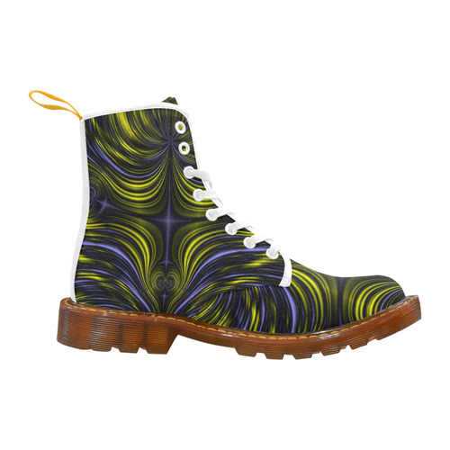 Northern Lights Aurora Borealis Fractal Abstract Martin Boots For Women Model 1203H
