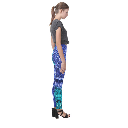 Aqua Life criss cross Cassandra Women's Leggings (Model L01)