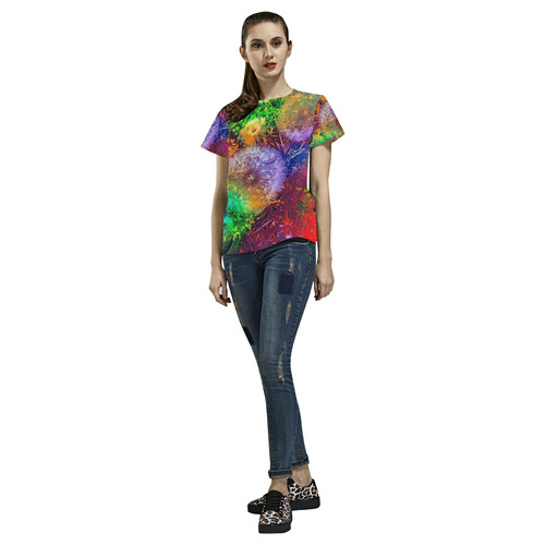 Puste by Nico Bielow All Over Print T-Shirt for Women (USA Size) (Model T40)