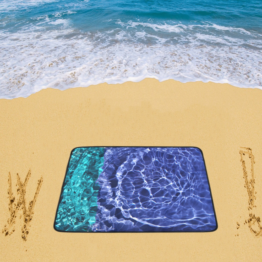 Electric Blue Globes Beach Mat 78"x 60"