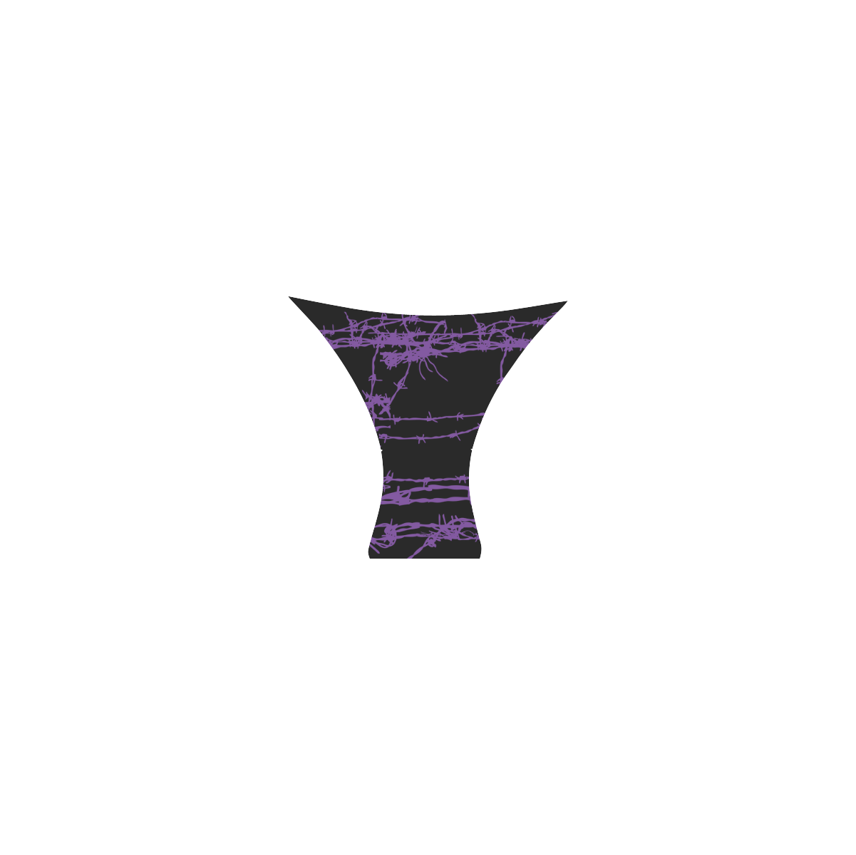 Purple Barbed Wire Goth Print Custom Bikini Swimsuit (Model S01)