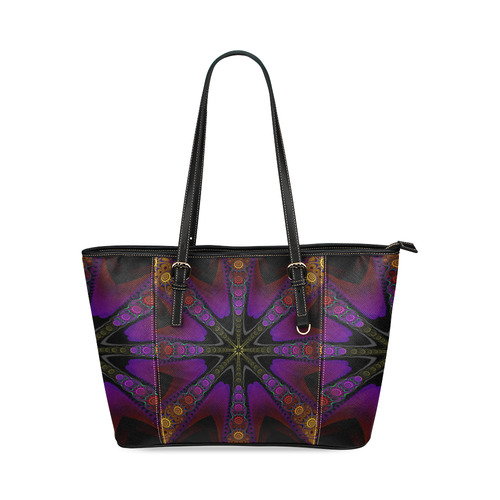Folklore Leather Tote Bag/Small (Model 1640)