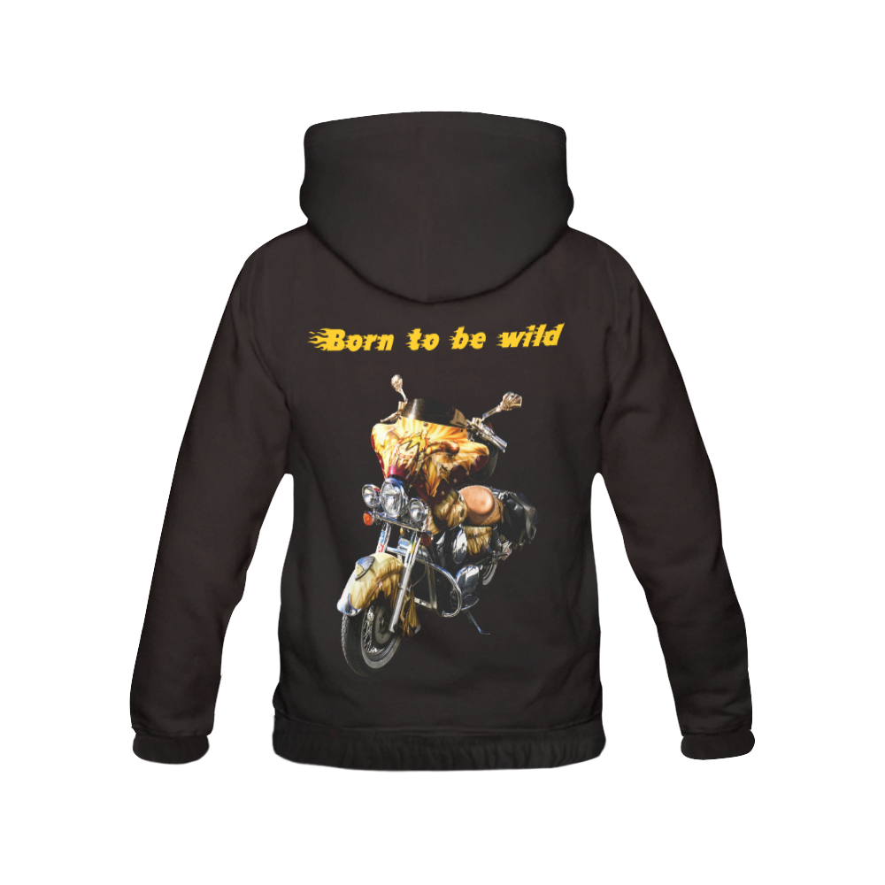 Born To Be Wild All Over Print Hoodie for Women (USA Size) (Model H13)