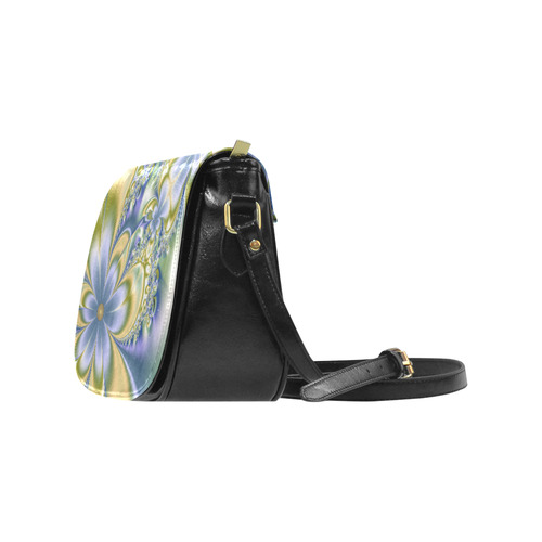 Silky Flowers Classic Saddle Bag/Small (Model 1648)