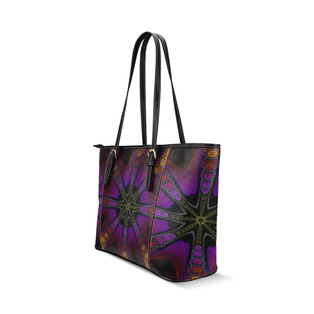 Folklore Leather Tote Bag/Small (Model 1640)