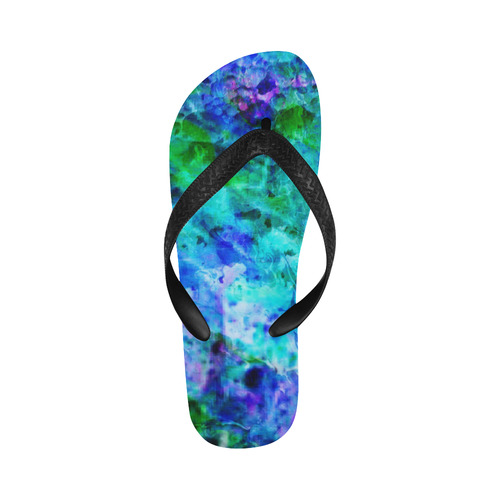 Aqua Gemstones Flip Flops for Men/Women (Model 040)