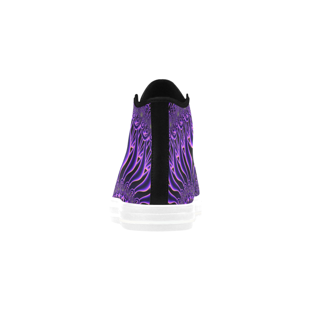 Exquisite Purple Sunset Fractal Abstract Aquila High Top Microfiber Leather Women's Shoes (Model 032)