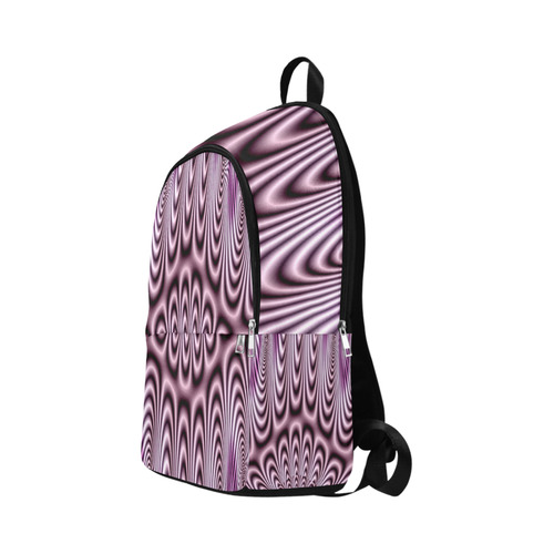 Soft Lilac Fractal Fabric Backpack for Adult (Model 1659)