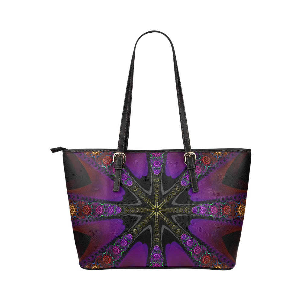 Folklore Leather Tote Bag/Small (Model 1651)