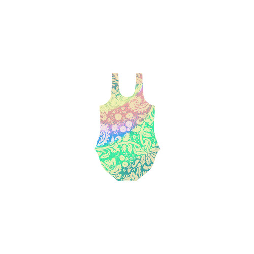 Hippie Tie Dye Vest One Piece Swimsuit (Model S04)