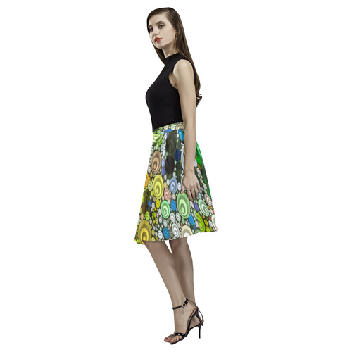 sweet Bubble Fun C by JamColors Melete Pleated Midi Skirt (Model D15)
