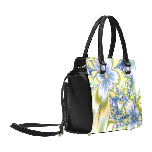 Silky Flowers Classic Shoulder Handbag (Model 1653)