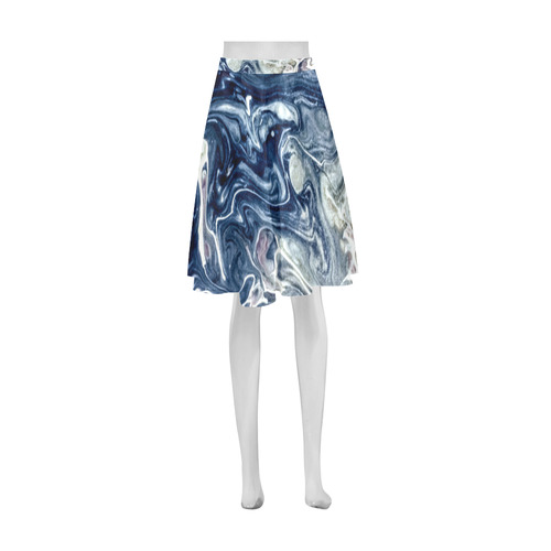 Wild Blueberry Swirl Athena Women's Short Skirt (Model D15)