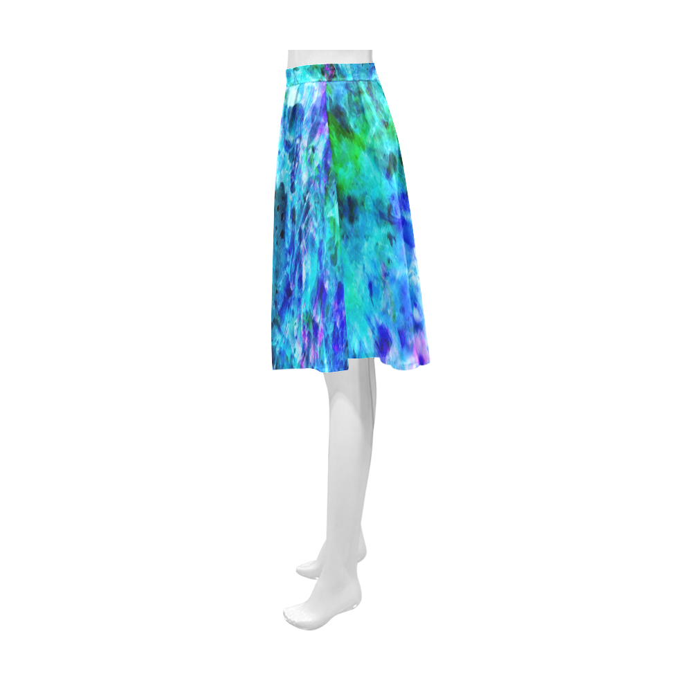 Aqua Gemstones Athena Women's Short Skirt (Model D15)