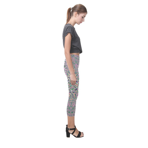 Watercolor Holograms Fractal Abstract Capri Legging (Model L02)