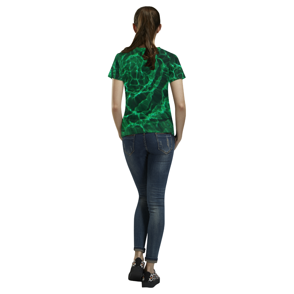 the green dive All Over Print T-Shirt for Women (USA Size) (Model T40)