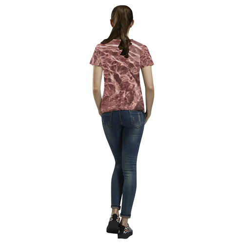 blush dip All Over Print T-Shirt for Women (USA Size) (Model T40)