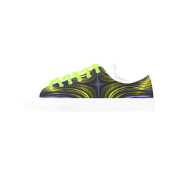 Northern Lights Aurora Borealis Fractal Abstract Aquila Microfiber Leather Women's Shoes/Large Size (Model 031)