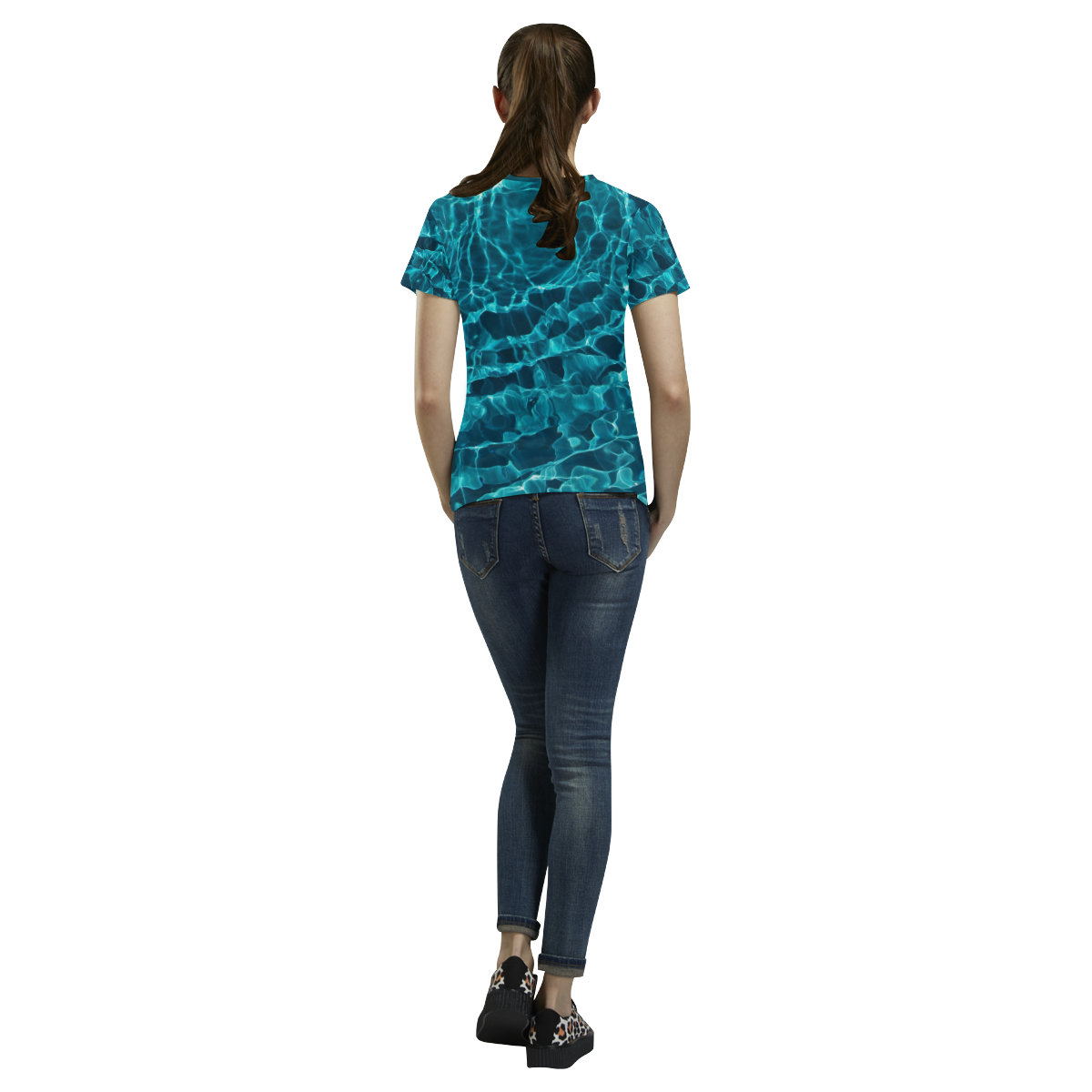 Blue Grass Roots All Over Print T-Shirt for Women (USA Size) (Model T40)