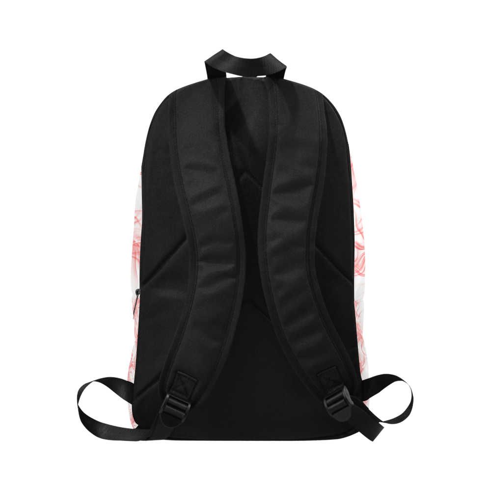 Smoke Red flames Fabric Backpack for Adult (Model 1659)