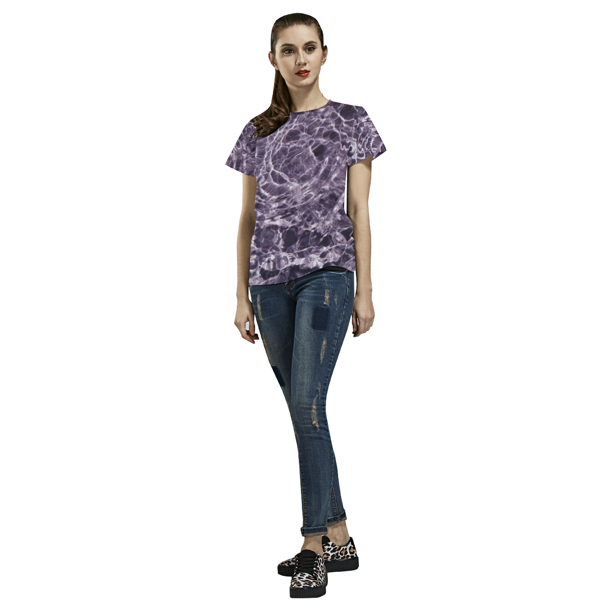 violaceous soul All Over Print T-Shirt for Women (USA Size) (Model T40)