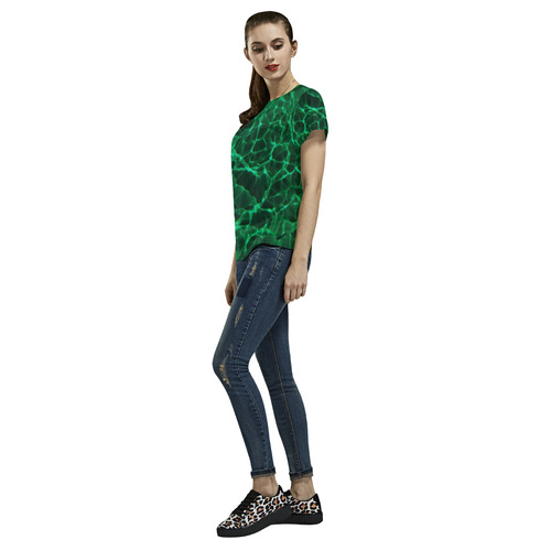 the green dive All Over Print T-Shirt for Women (USA Size) (Model T40)