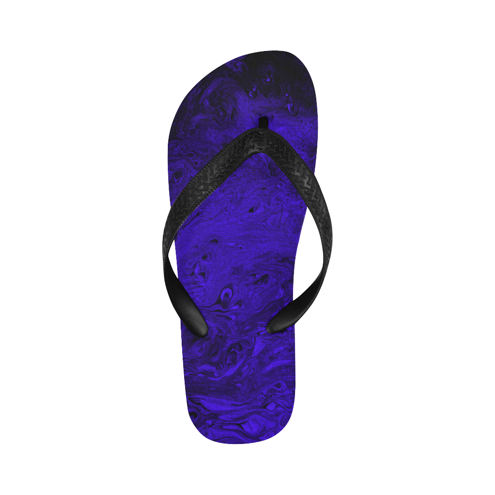 Secret Caves - Ocean Blue Flip Flops for Men/Women (Model 040)