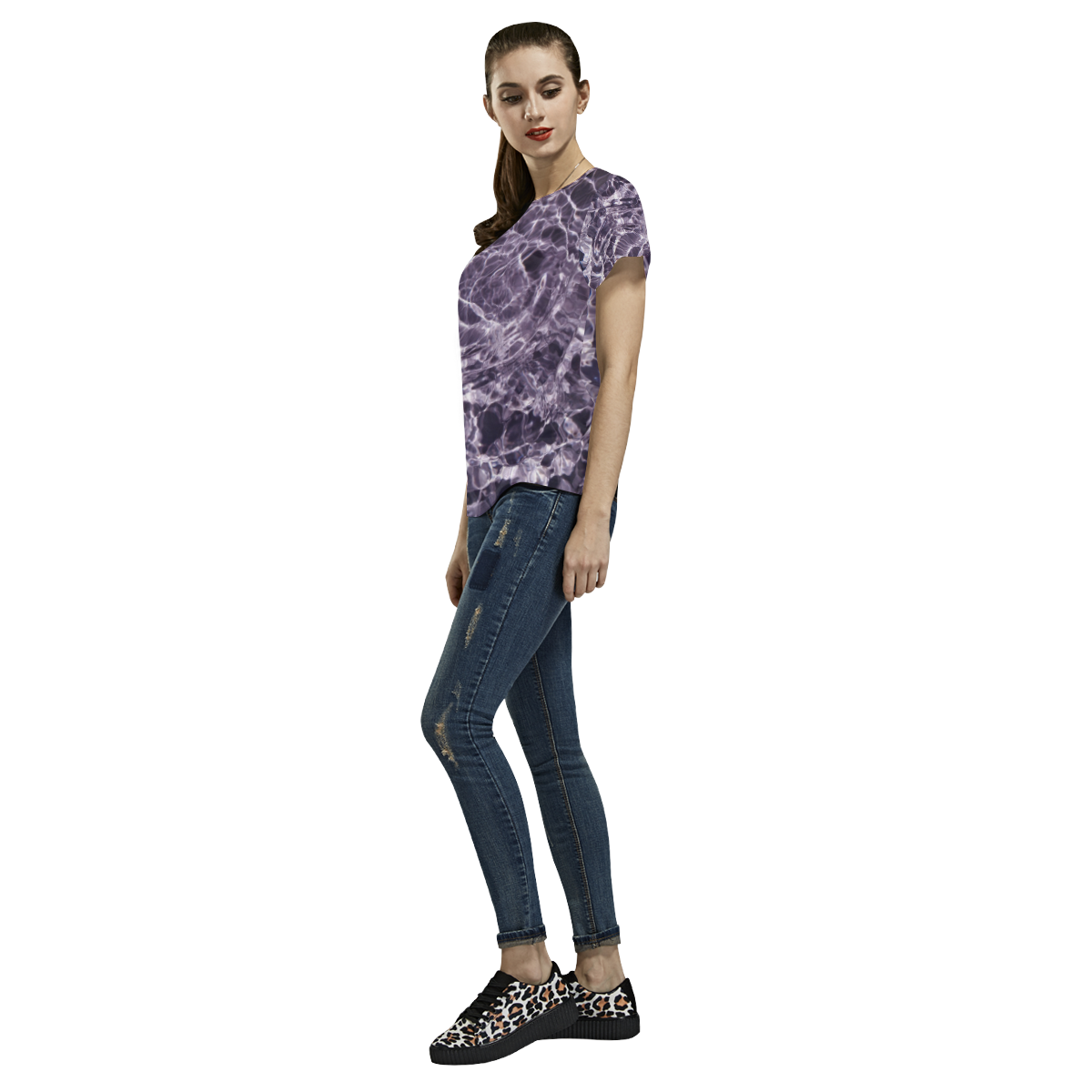 violaceous soul All Over Print T-Shirt for Women (USA Size) (Model T40)