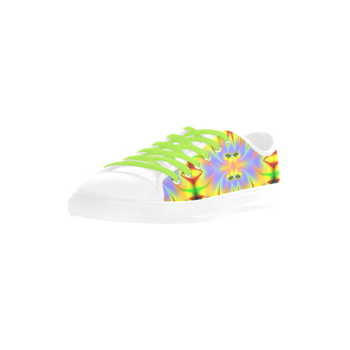 Sun-Drenched Flower Gardens Fractal Abstract Aquila Microfiber Leather Women's Shoes (Model 031)