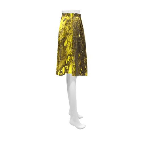 Secret Caves - Canary Yellow Athena Women's Short Skirt (Model D15)