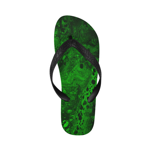 Secret Caves - Green Flip Flops for Men/Women (Model 040)