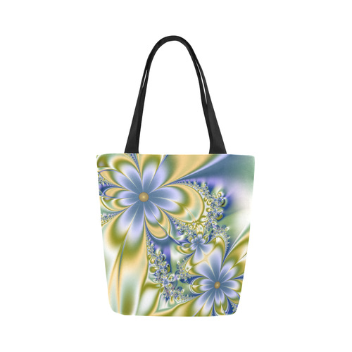 Silky Flowers Canvas Tote Bag (Model 1657)