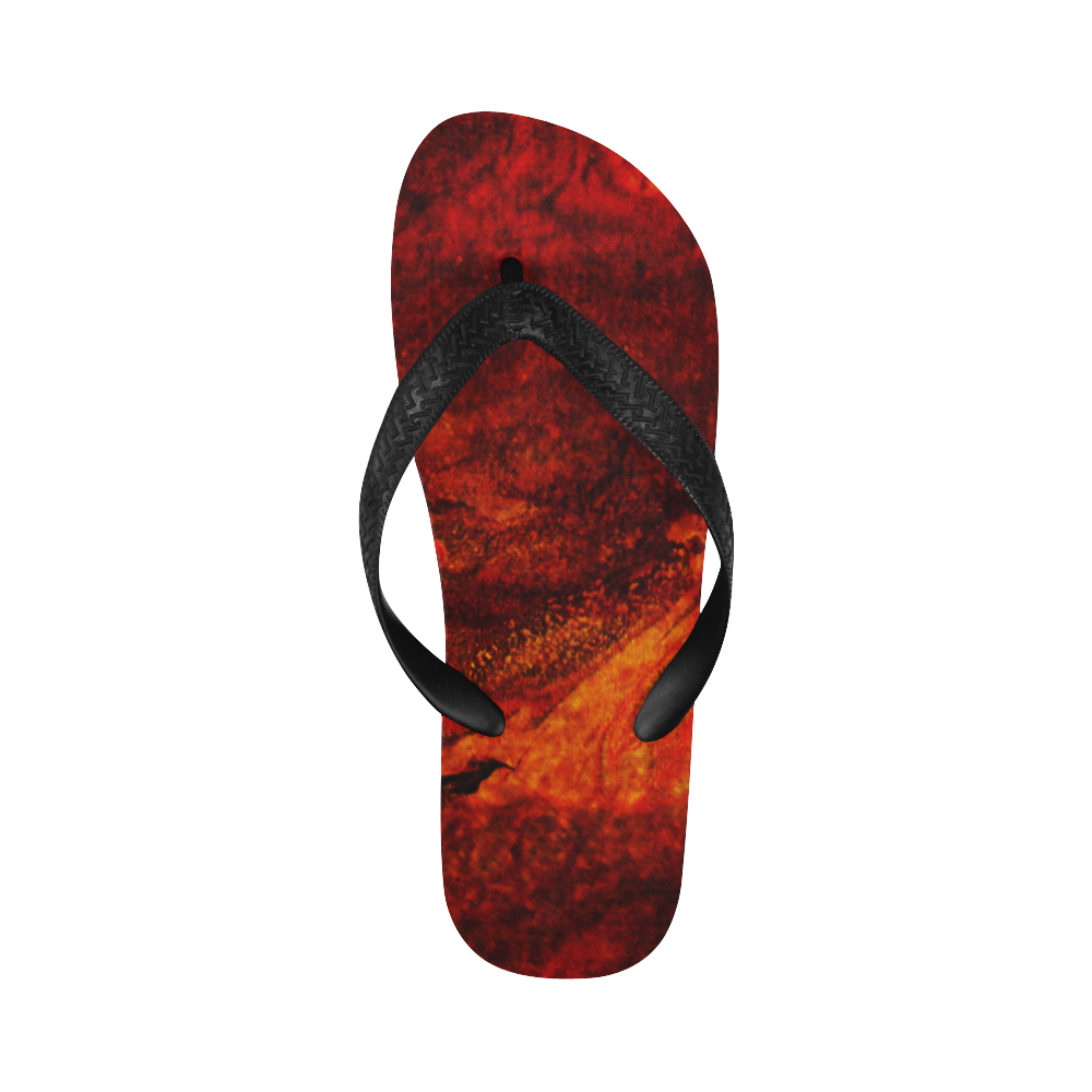 Red Sands of Mars Flip Flops for Men/Women (Model 040)