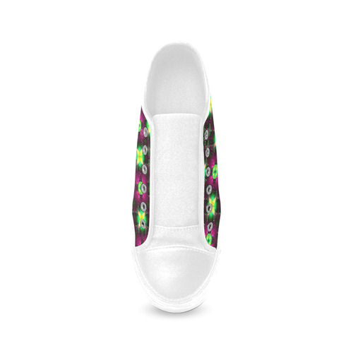 Sunlight in the Magnolia Grove Fractal Abstract Women's Canvas Zipper Shoes/Large Size (Model 001)