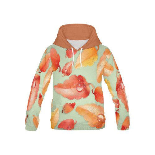 Leaves All Over Print Hoodie for Kid (USA Size) (Model H13)