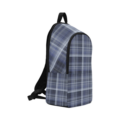 blueplaid Fabric Backpack for Adult (Model 1659)