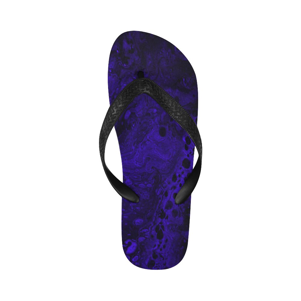 Secret Caves - Ocean Blue Flip Flops for Men/Women (Model 040)