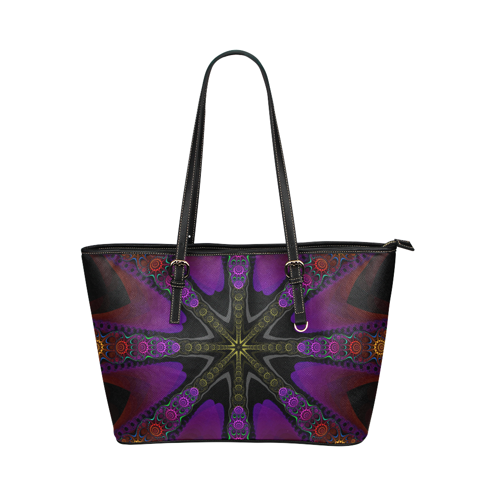 Folklore Leather Tote Bag/Small (Model 1651)