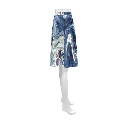 Wild Blueberry Swirl Athena Women's Short Skirt (Model D15)