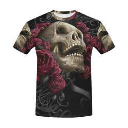 Skull All Over Print T-Shirt for Men (USA Size) (Model T40)