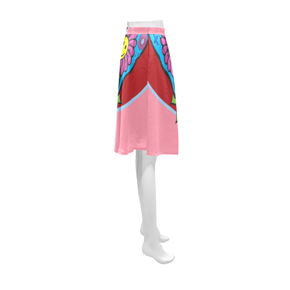 Sugar Peace Skull Athena Women's Short Skirt (Model D15)