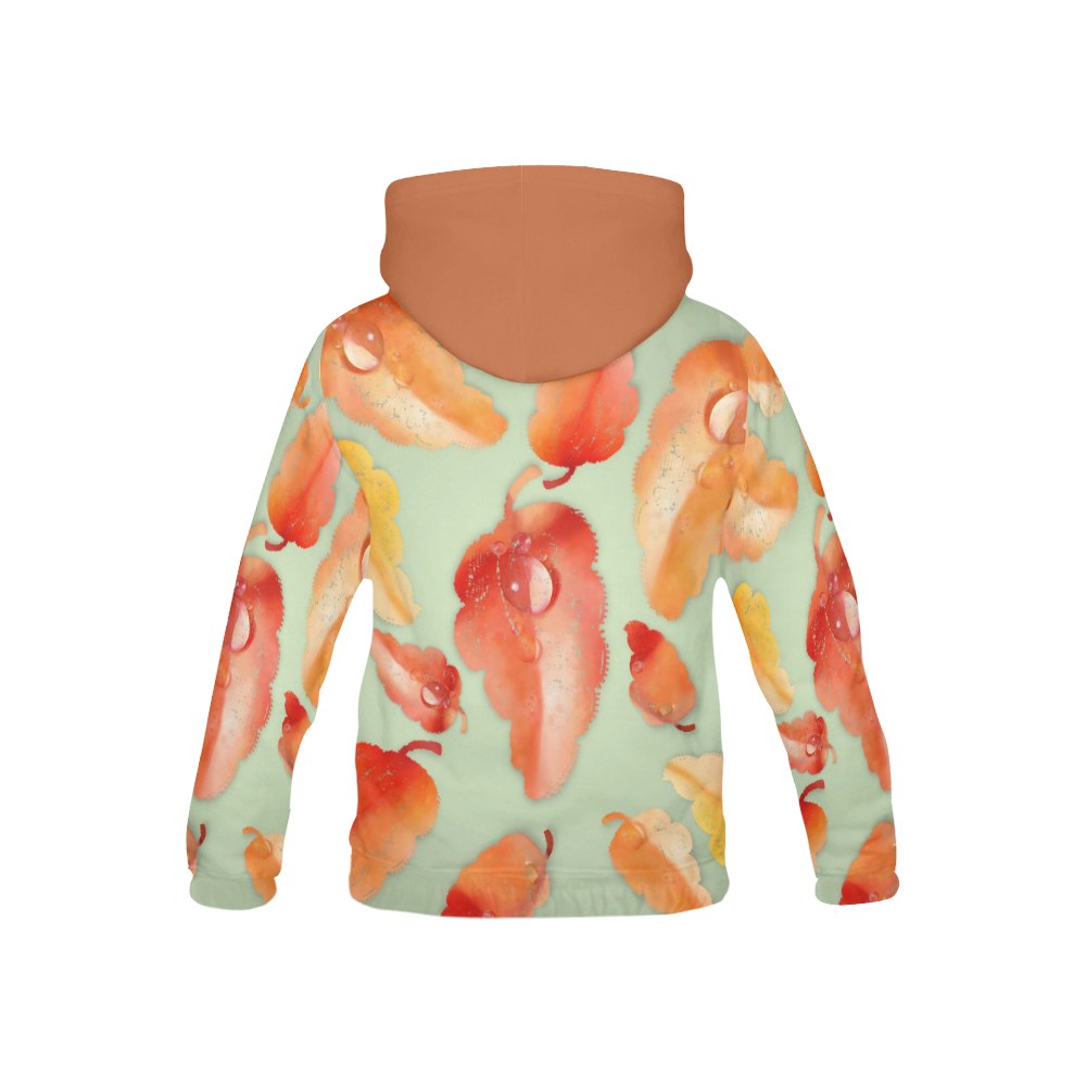 Leaves All Over Print Hoodie for Kid (USA Size) (Model H13)