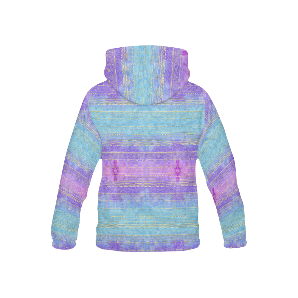boho pattern, golden tribals and arrow, tie dye All Over Print Hoodie for Kid (USA Size) (Model H13)