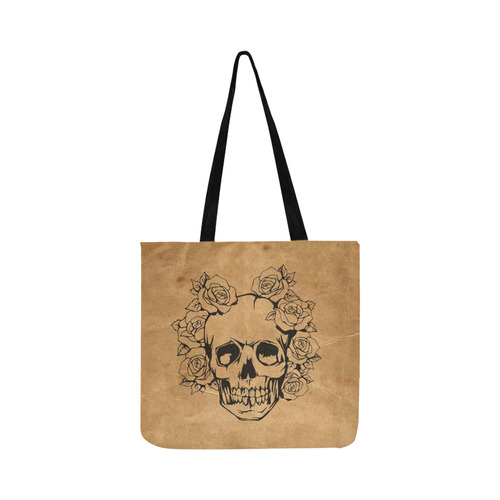 Skull with roses, vintage Reusable Shopping Bag Model 1660 (Two sides)