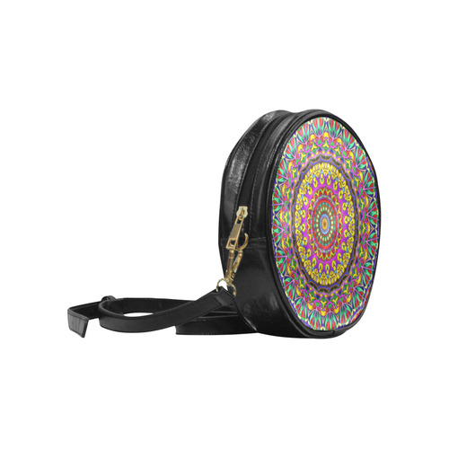 Oriental Watercolor Mandala multicolored h Round Sling Bag (Model 1647)