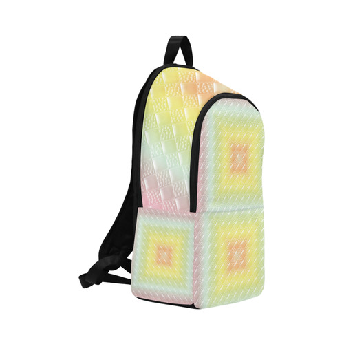 Soft Multicolour Square Fabric Backpack for Adult (Model 1659)